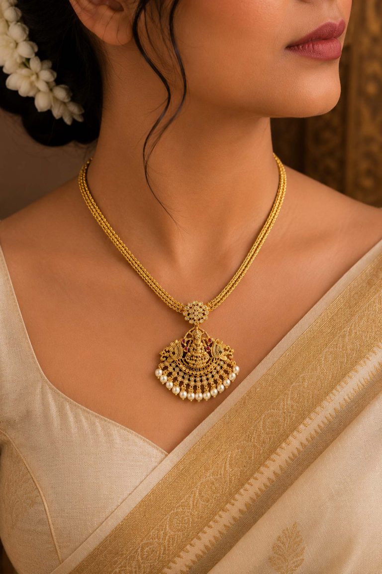 Lakshmi Aura Pendant Necklace Hover Image