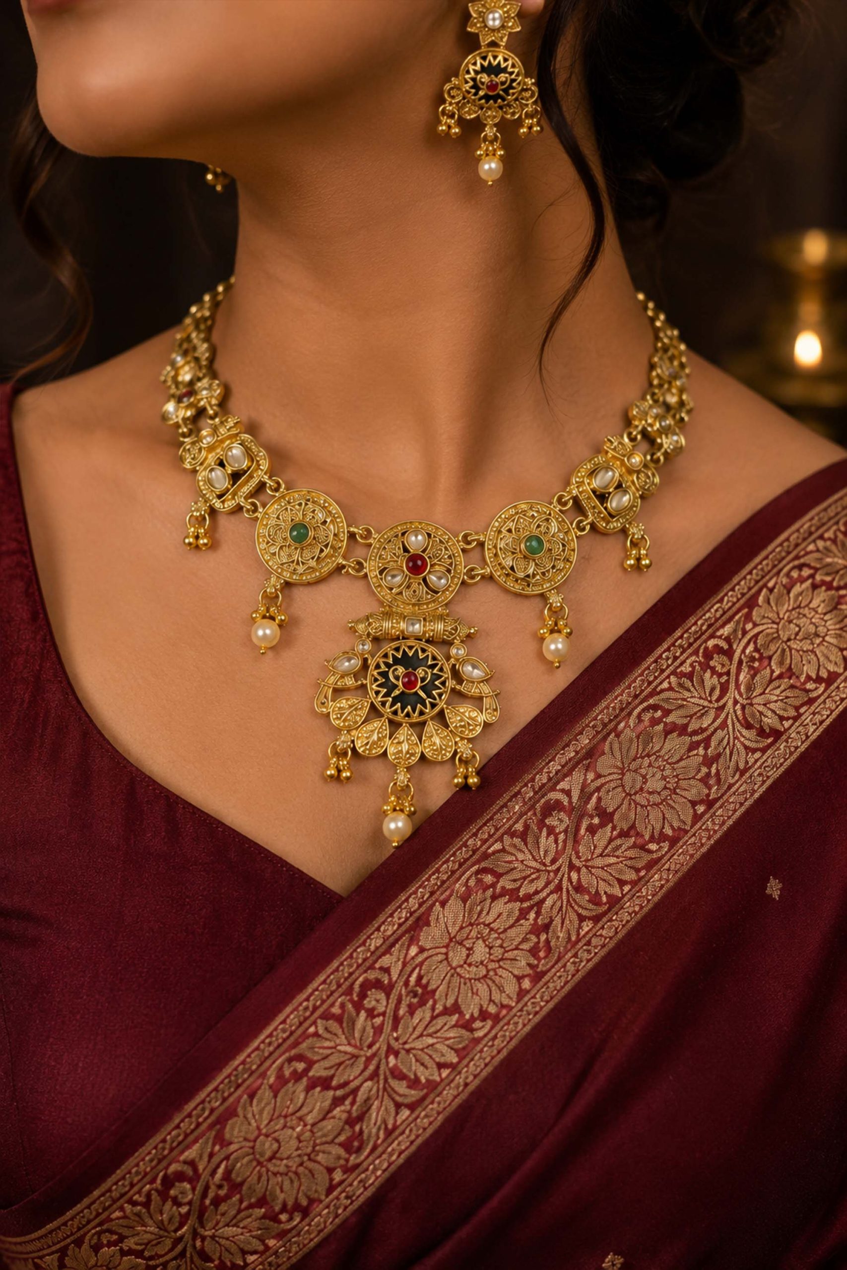 rajwadi-necklace-set-with-earrings-img-1