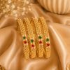 designer-bangles-red-green-stones