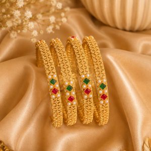 designer-bangles-red-green-stones