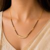 Elegant Leaf Design Gold-Plated Mangalsutra