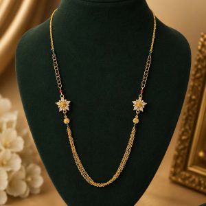 Floral Double Chain Mangalsutra Hover Image