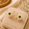Pearl Floral Ring – Elegant Gold Finish Statement Ring