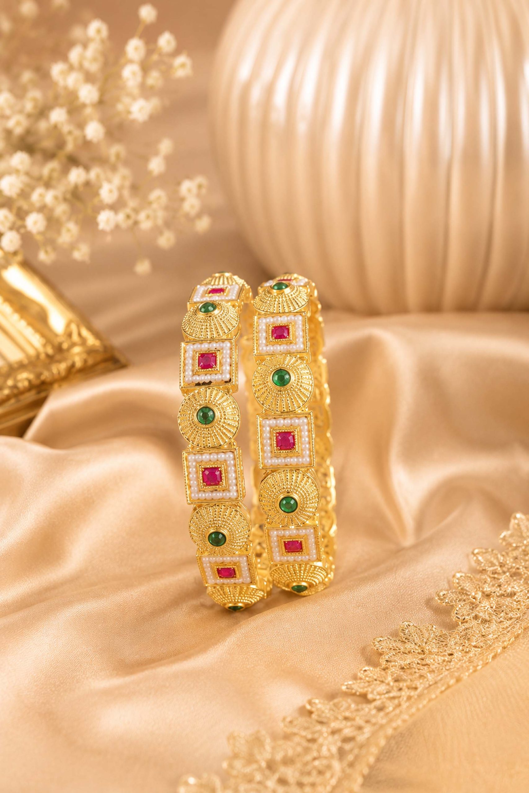 premium-gold-finish-bangles-green-red-stones-img