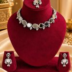 Oxidised Silver Necklace Set with Earrings & Maang Tikka